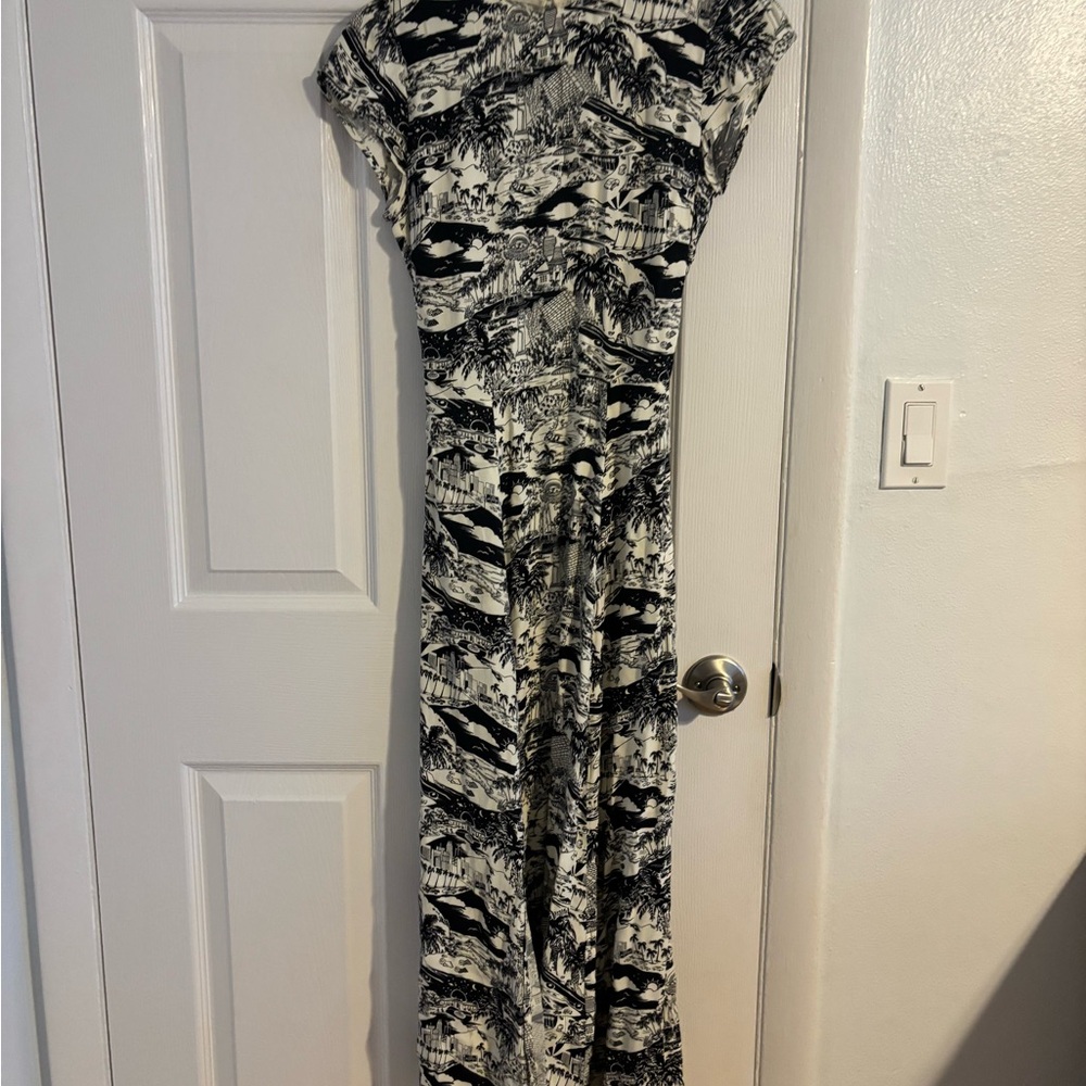 Reformation Black and White Maxi Dress